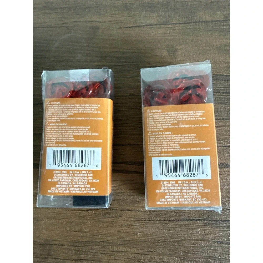 (2) HALLOWEEN String LED PUMPKIN 🎃 Fairy LIGHTS 12 Lights 4.3 Feet Lot of 2